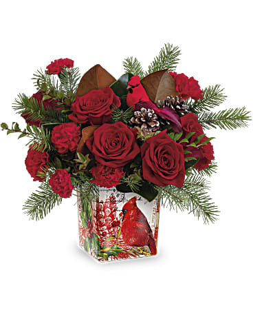Joyful Cardinal Bouquet