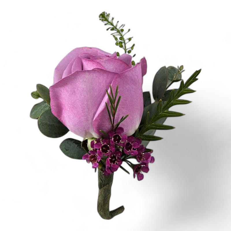 Classic Pink Rose Boutonniere