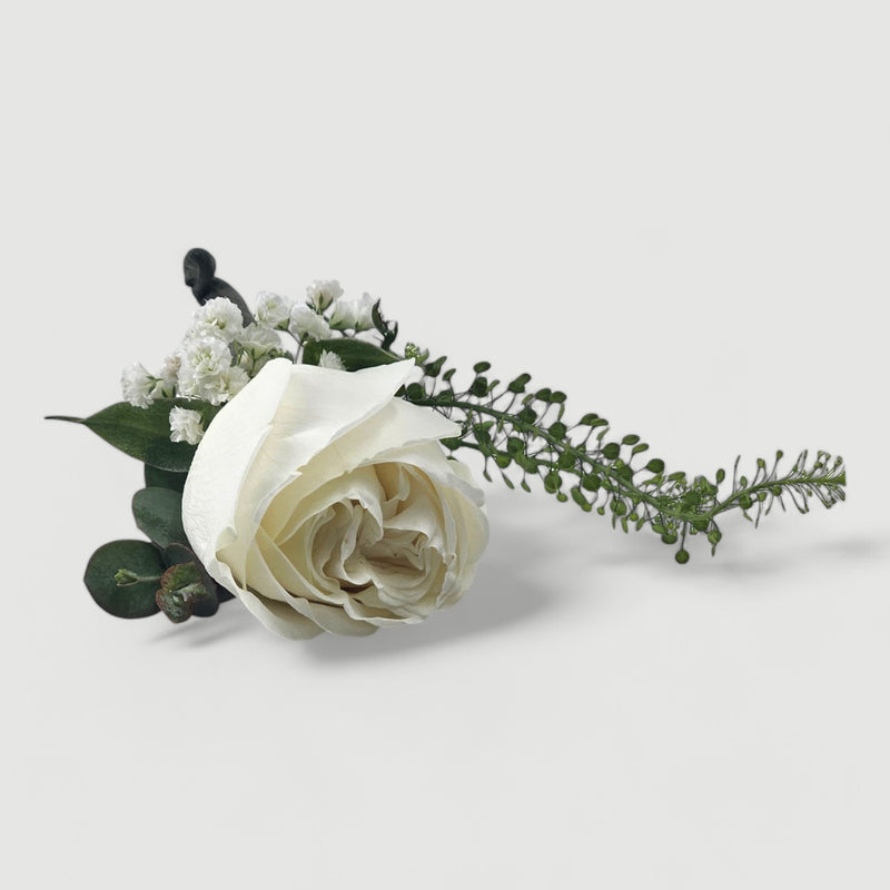 Pure White Rose Boutonniere