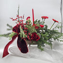 Crimson Elegance Holiday Arrangement