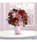 Pink Inspiration with red rose