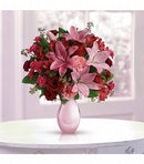 Pink Inspiration with red rose