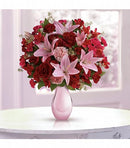 Pink Inspiration with red rose