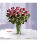 Make Me Blush - Dozen Long Stemmed Pink Roses