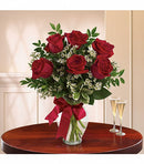 Thoughts of You Bouquet with Red Roses